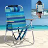 VINGLI Aluminum Alloy Folding Chair for Adults - 17" High Seat, Lightweight, Adjustable 3-Position Reclining, Dual Straps Easy Carry Bag, Cup Holder, Knee Friendly, Backpack Beach & Camping Chair