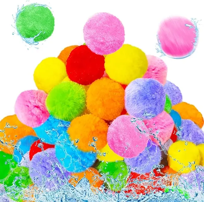 70 PCS Reusable Water Balloons Soft Splash Balls for Kids & Adults Magnetic Self-Sealing Water Balls Summer Outdoor Water Toys for Pool Beach Backyard Lawn Party Water Games