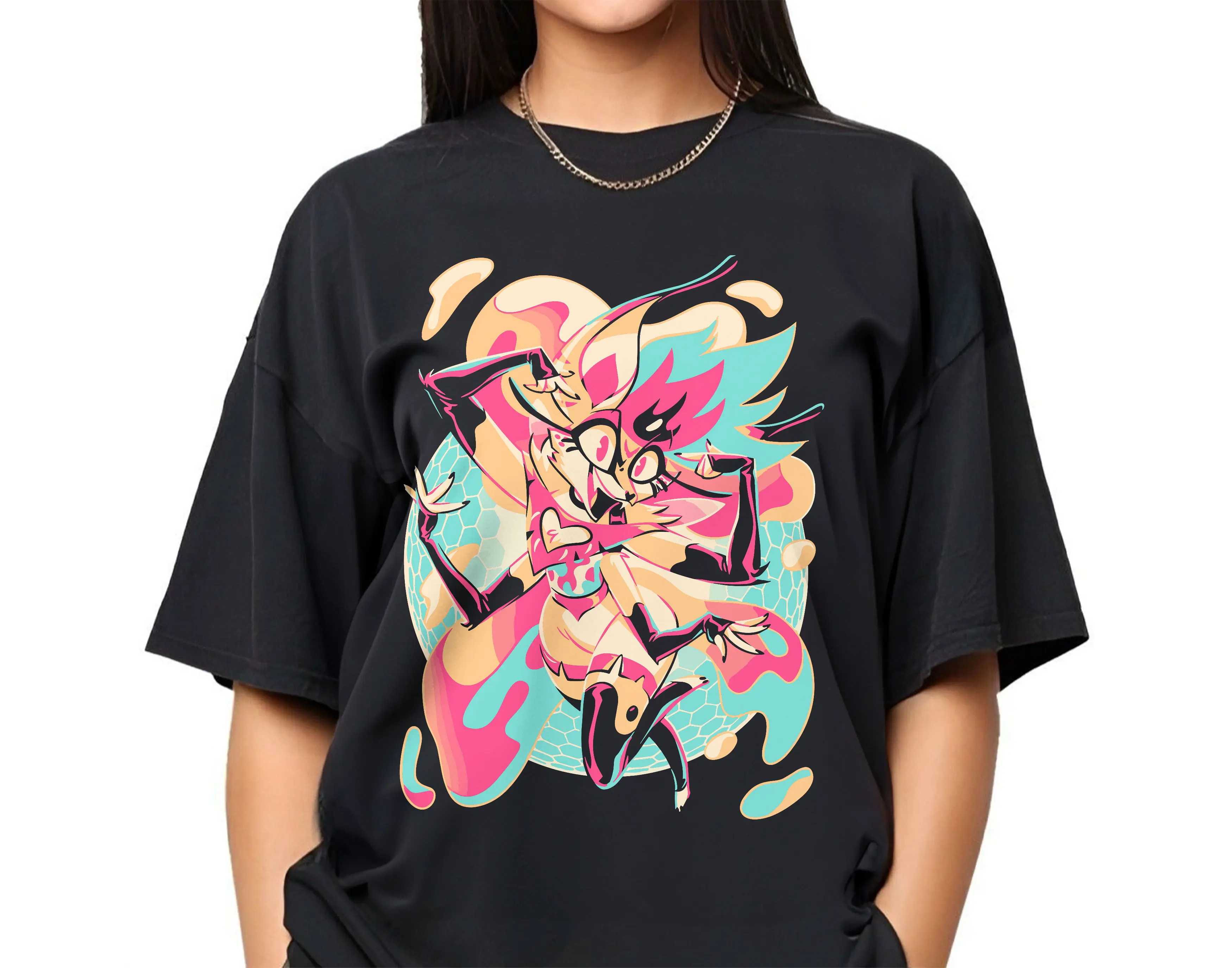 Beelzebub Helluva Boss Shirt, Helluva Boss Queen Bee Unisex T-Shirt, Helluva Boss Merch, Helluva Boss Characters Cotton Crewneck Sweatshirt, Helluva Boss Fan Gift