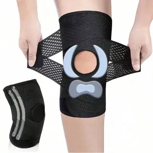 Knee Brace with Side Stabilizers for Meniscal Tear Knee Pain ACL MCL Arthritis Injuries Recovery,Breathable Adjustable Knee Support for Men andWomen