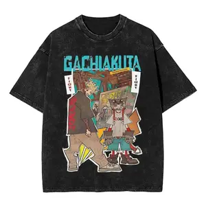 Zanka Nijik Gachiakuta Anime Washed T Shirt Streetwear Hip Hop   6Vintage T-Shirt  Tees for Men Women Cotton Oversize Summer         RDI XTC