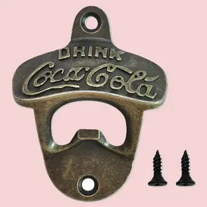 Coca-Cola Wall Mount Bottle Opener Garage Kitchen Mancave She-Shed Decor