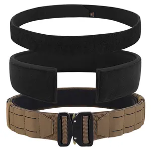 Krydex Tactical Molle Belt Quick Release Duty  Belt Laser Molle Padded Load Bearing Stiffened Belt