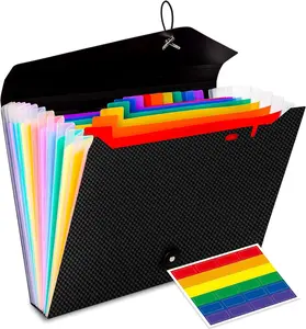 Accordion File Organizer, 13 Pockets Expanding File Organizer, A4 Letter Size Paper Document Receipt Organizer Accordian Filing Folder for Classroom, Home, Office and Travel