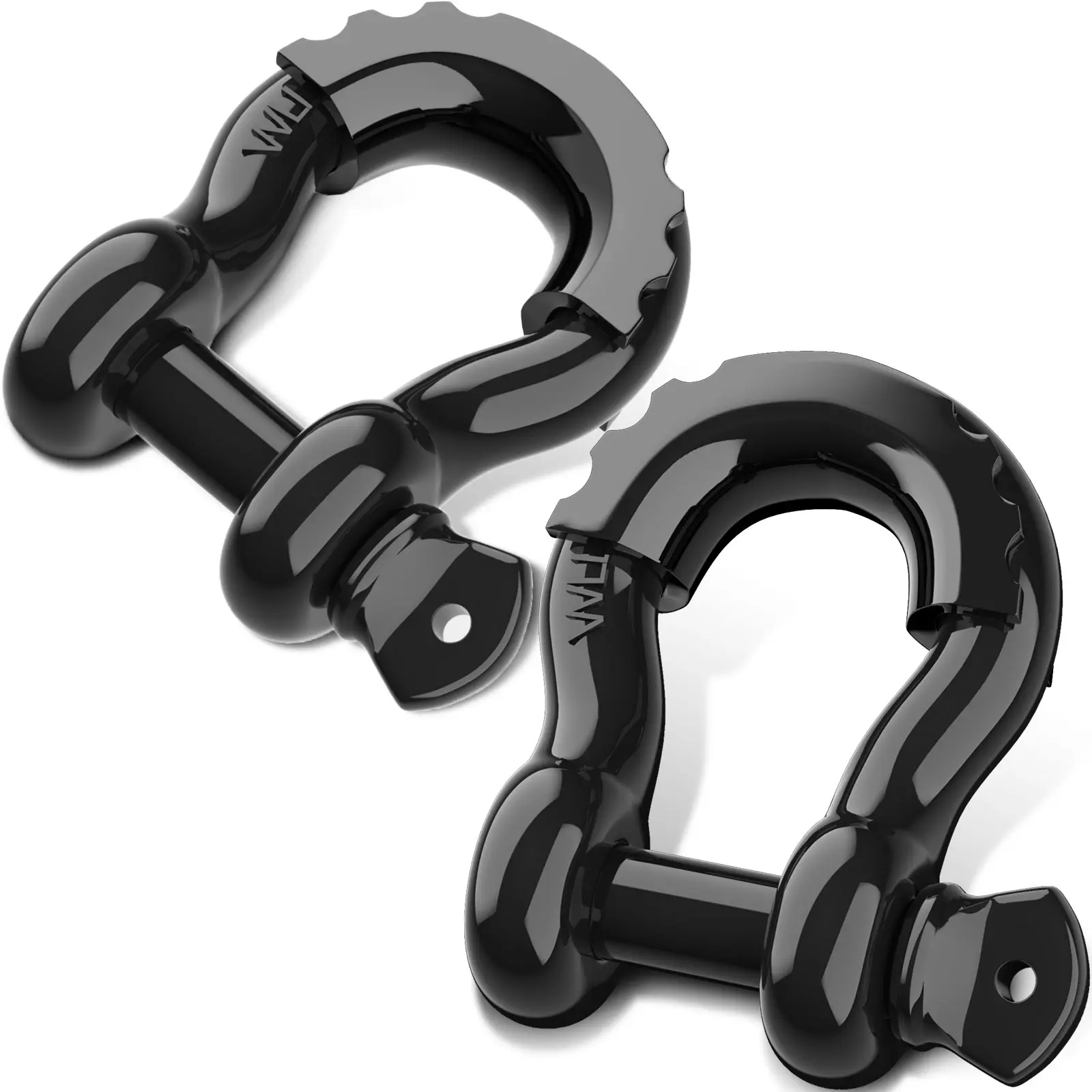 Shackles 3/4"(2 Pack) D-Ring Shackle Rugged 28.5 Ton (57,000 Lbs) Maximum Break Strength Heavy Duty Tow Shackles Perfect Shackle work with Tow Strap, Winch, Off-Road Jeep Truck Vehicle Recovery