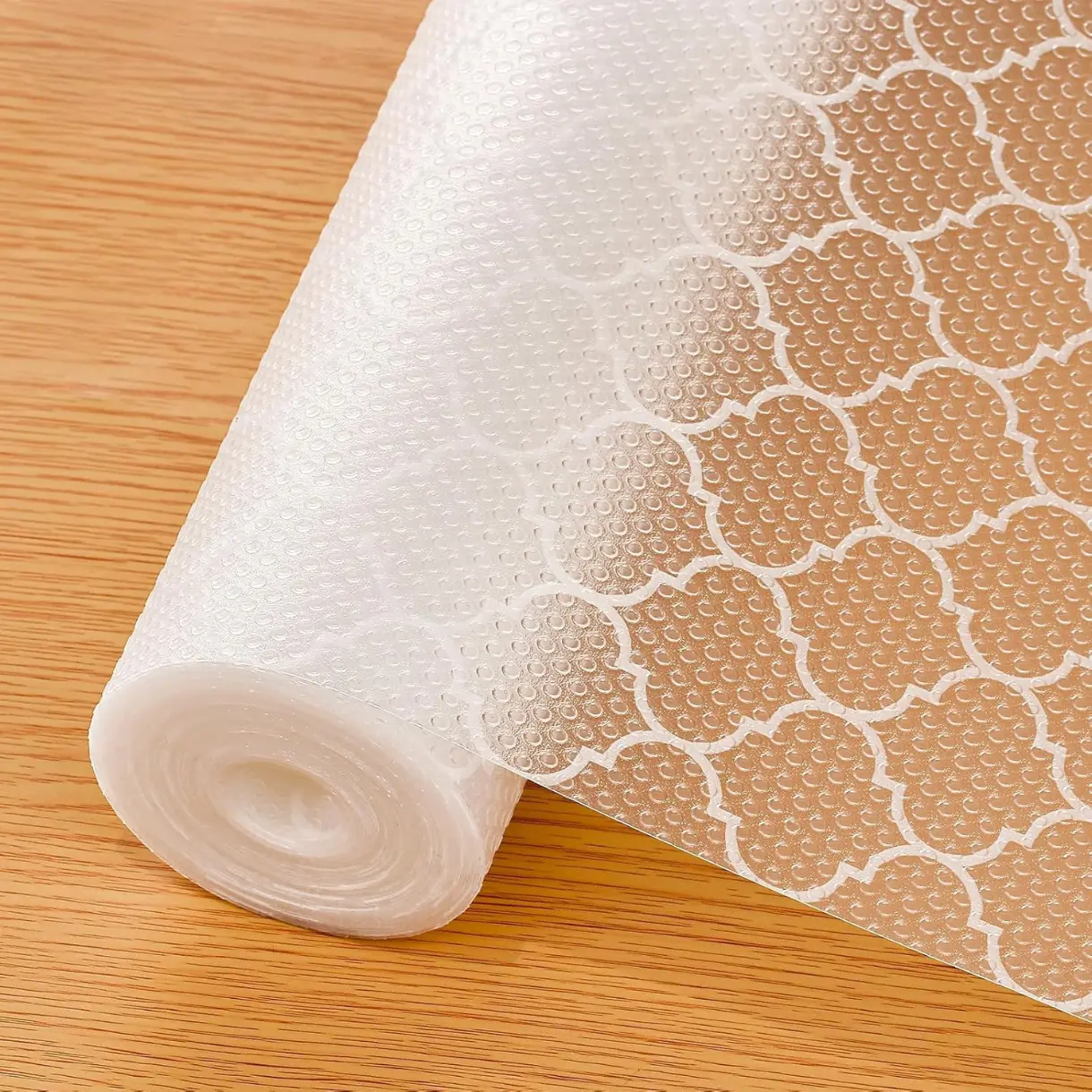 Shelf Liner for Kitchen Cabinets – Non-Adhesive Waterproof Drawer Liner – Durable EVA Material Easy-to-Cut Shelf Paper for Refrigerator, Cupboard, Dresser with Modern Pattern (17.7"W x 78.7"L)