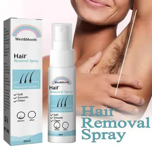 Natural Hair Minimizing Spray & Growth Inhibitor - Painless Depilatory Cream for Body, Underarms & Bikini Area | 20ml | Botanical Formula for Smooth Skin Cosmetic Moisturizing