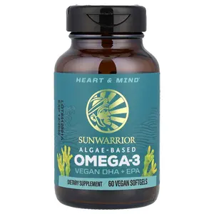Sunwarrior Algae-Based Omega-3, Vegan DHA + EPA, 60 Vegan Softgels