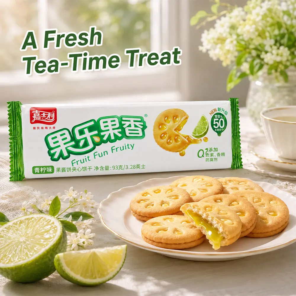Jam Sandwich Biscuits 85g Crispy Breakfast Snacks for Hunger