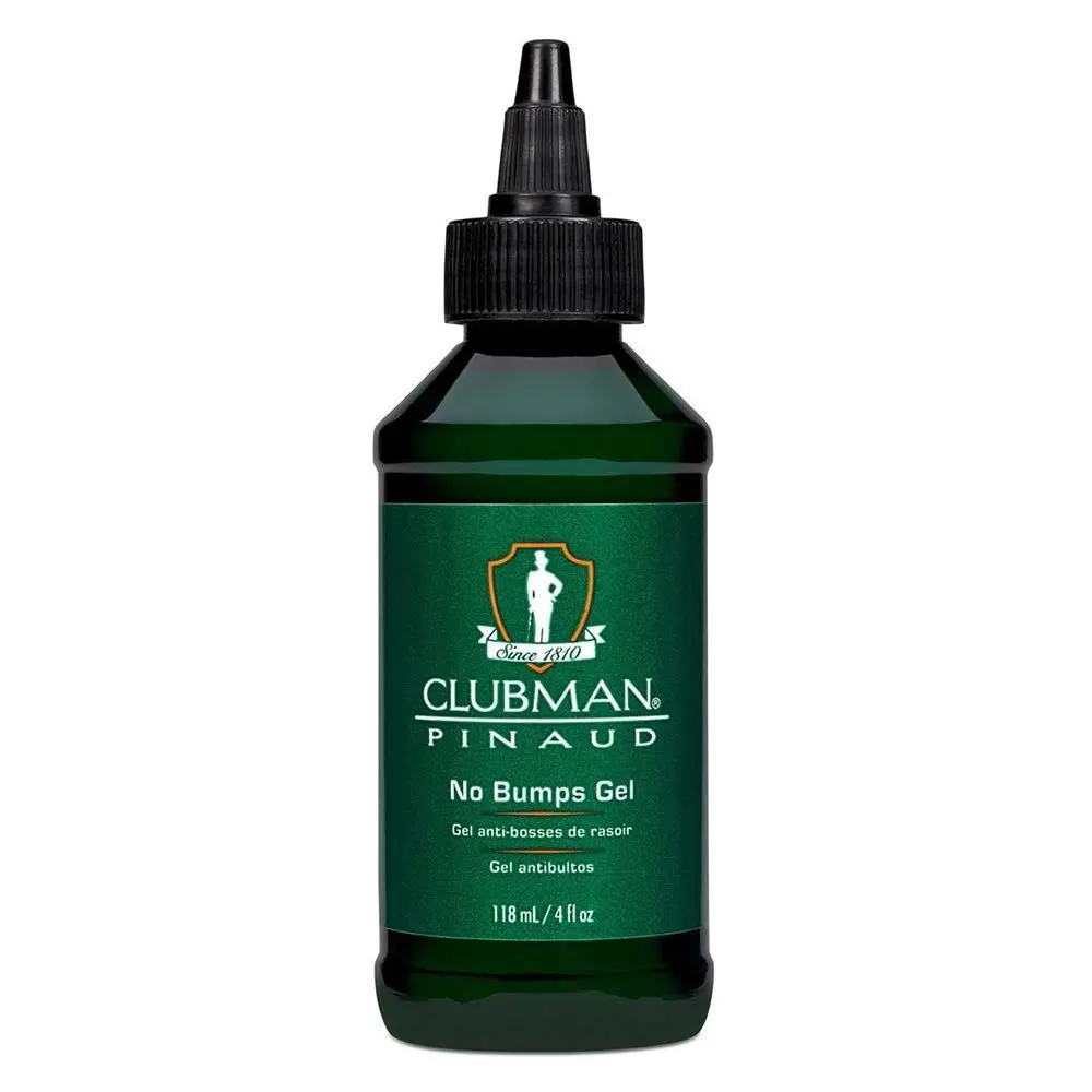 Clubman Pinaud No Bumps Gel – Razor Bump Treatment for Men, Soothing Razor Bump Stopper Gel for After Shave, 4 fl oz