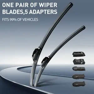 ITUTN Ultra Quiet Frameless Wipers Blades - OEM Quality, wiper champion,heavy rain wipers,Streak-Free | 5 Adapters, Fits 99% Vehicles, All-Season universal quiet windshield wipers,Easy Install,Car Parts,Auto Parts