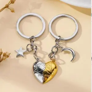 Keychain magnetic heart-shaped couple Valentine's Day small gift key schoolbag pendant -HN530-10