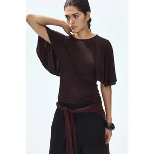 H&M Batwing-sleeved ribbed top