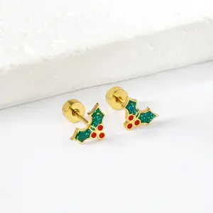 🎄 Christmas Screw-Back Earrings – Hypoallergenic & Festive Everyday Wear 🎅