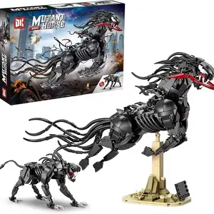 1000pcs Animal Building Blocks Toy, War Horse Model Assembly Kit, DIY Adult Construction Set, Holiday Gift Christmas Halloween Collection