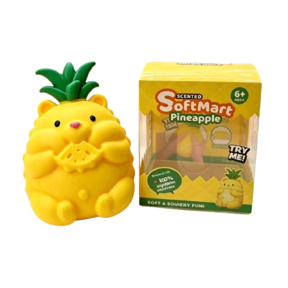 Jumbo-Size Squishy Toys - Pineapple, Cherries, Grape Designs