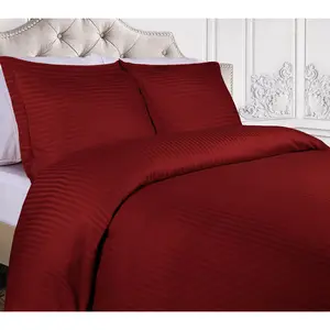 Superior 400-TC Egyptian Cotton Striped Duvet Cover Set, Twin