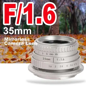 Large Aperture 35mm F1.6 Manual Focus Lens, Compact Full Metal Build, HD Optics for Sony E, Canon M, Nikon Z, M4/3 Cameras