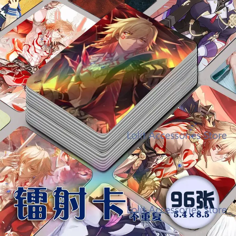 96PCS Cosplay Anime Mydei Honkai: Star Rail Laser Card Student Collection Card Fans Photo Postcard Pictorials Birthday Gift