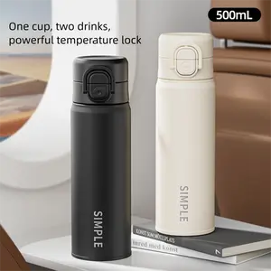 Dual Drinking Cup Large Capacity 316 Stainless Steel Insulated Cup with Straw Bouncing Cup Daily Portable Outdoor Handy Cup Sports Insulated Water Cupcar cup holder thermos cupremovable cup sport