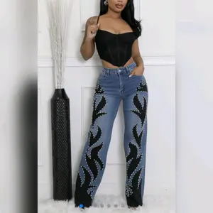 Up In Flames High Waist Jeans Denim