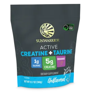 Creatine Monohydrate Powder Taurine Supplement, 5g Creatine Monohydrate 1g Taurine per Serving | Vegan Muscle Strength, Endurance & Recovery Support, Clean Performance Formula | 60 Servings Unflavored