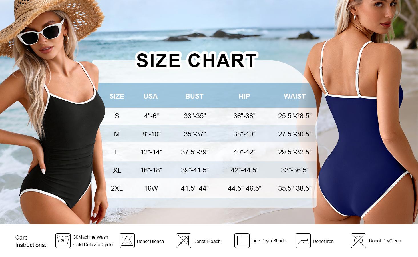 B2LOVER Women's One Piece Swimsuit Tummy Control Slimming Bathing Suit Color Block Spaghetti Strap 1 Piece Swim Suit Swimwear