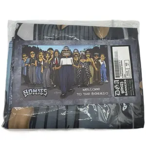 DGA Homies Barrio Banner 3' X 5' Welcome To The Barrio Vibrant Colors Easy Care 100% Polyester Durability with Metal Grommets for Indoor Outdoor Use