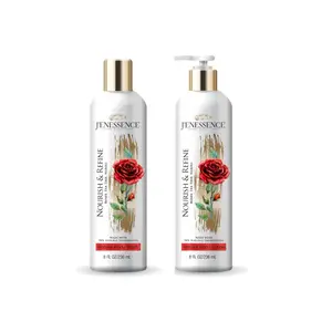 Nourish & Refine Natural Body Wash & Body Lotion Set (Rose, Neroli, Tea Tree)