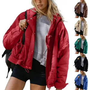 Kingapril Women's Oversized Long Sleeve Cotton Puffer Jacket Coat 2025 Winter Fashion with Quilted Design for All-Day Wear