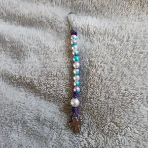 mini Handheld Rosary keychain