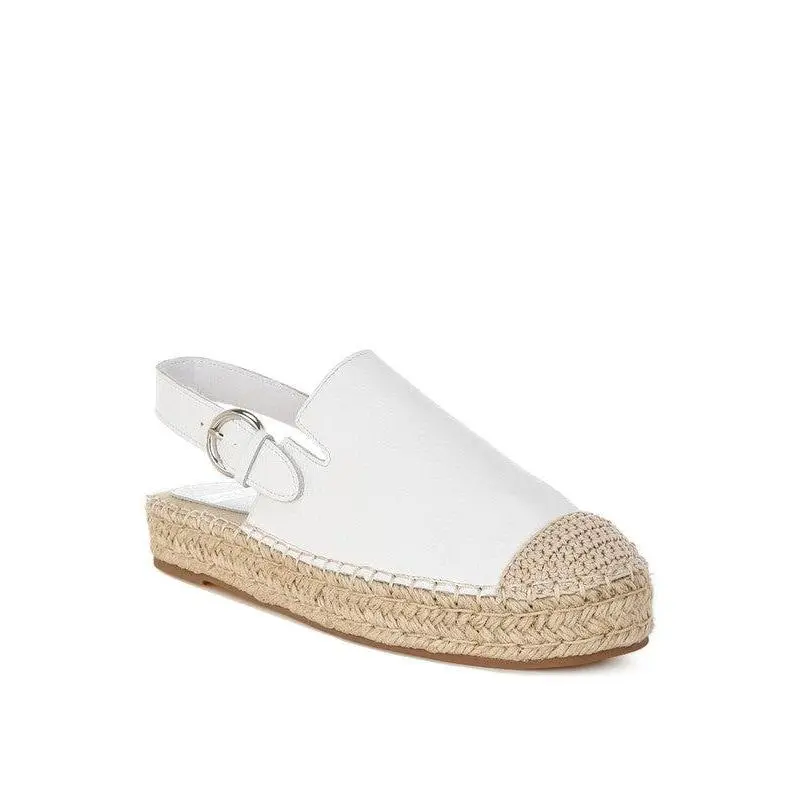 Azula Genuine Leather Espadrilles Sandals