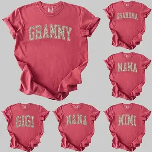 Comfort Colors Custom Grandma Heart T-Shirt  Personalized Family Gift  Floral Mama Nana Auntie Mimi Gigi Grammy Shirt  Mother's Day Gift - DarkFlex