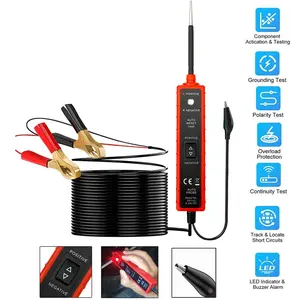 6-24V Auto Digital Power Probe Circuit Tester, Professional Electrical System Diagnostic Tool for Mechanics, Safe for ECU Systems with 7A Overload Protection