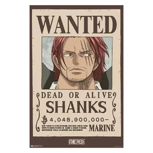 (Poster) 0ne Pie C   E Poster, Shanks Wanted Poster.Anime Wall Art Poster, Gift For Fans