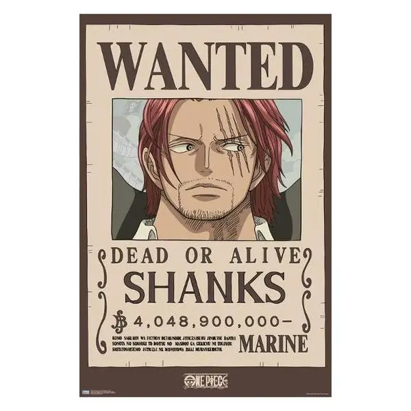 (Poster) 0ne Pie C   E Poster, Shanks Wanted Poster.Anime Wall Art Poster, Gift For Fans