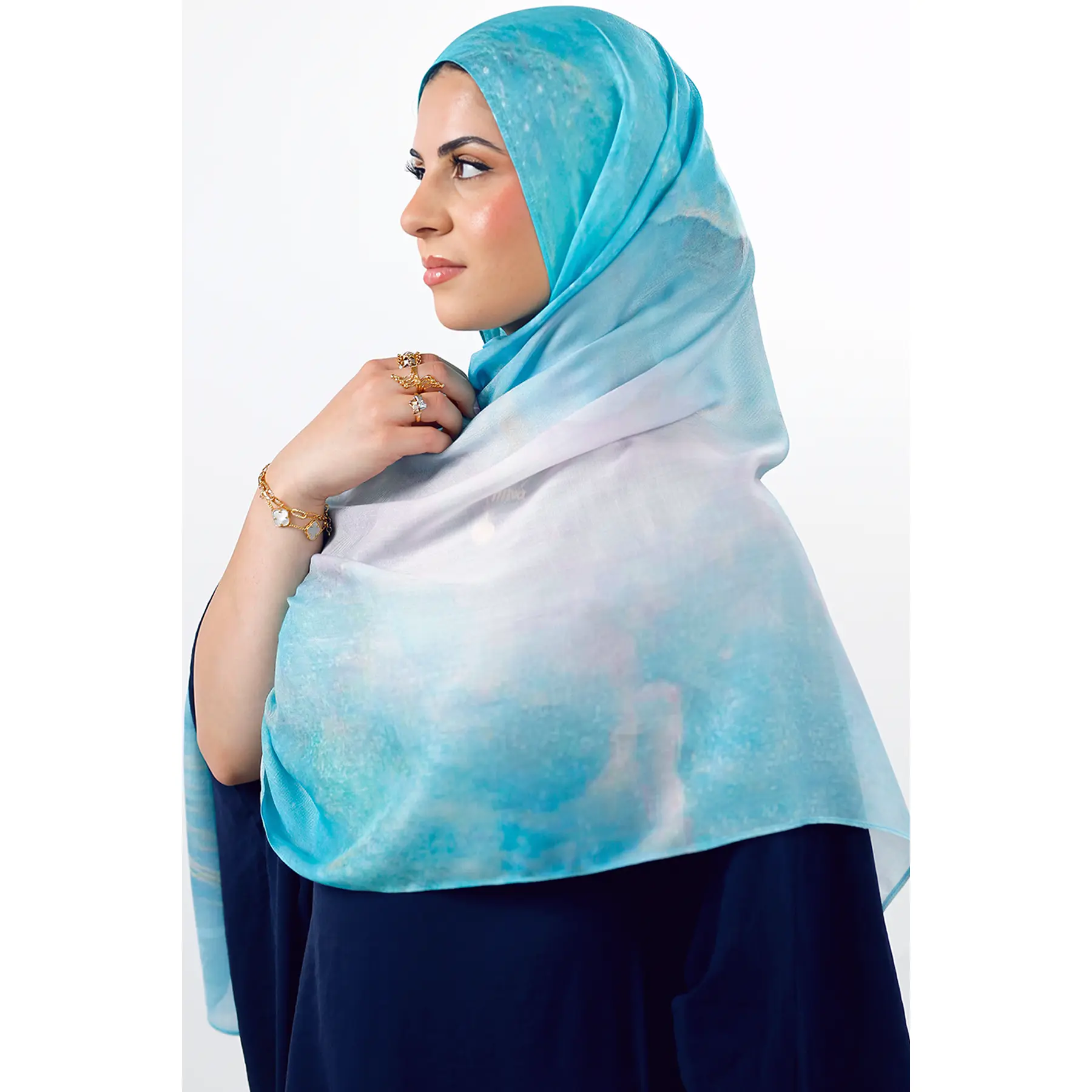 Frosty Frozen Modal Print Hijab