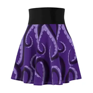 Skater Skirt, Kraken Octopus Purple Tentacle, Ursula Inspired, Women's Clothing, Sea Creature Costume, Nautical Fashion, Ocean Lover Gift