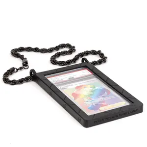 Card Clasp Wearable Card Necklace Display Case (Deepspace Black) I PSA Sized Graded Card Necklace I Protector I Fits PSA, Pokemon