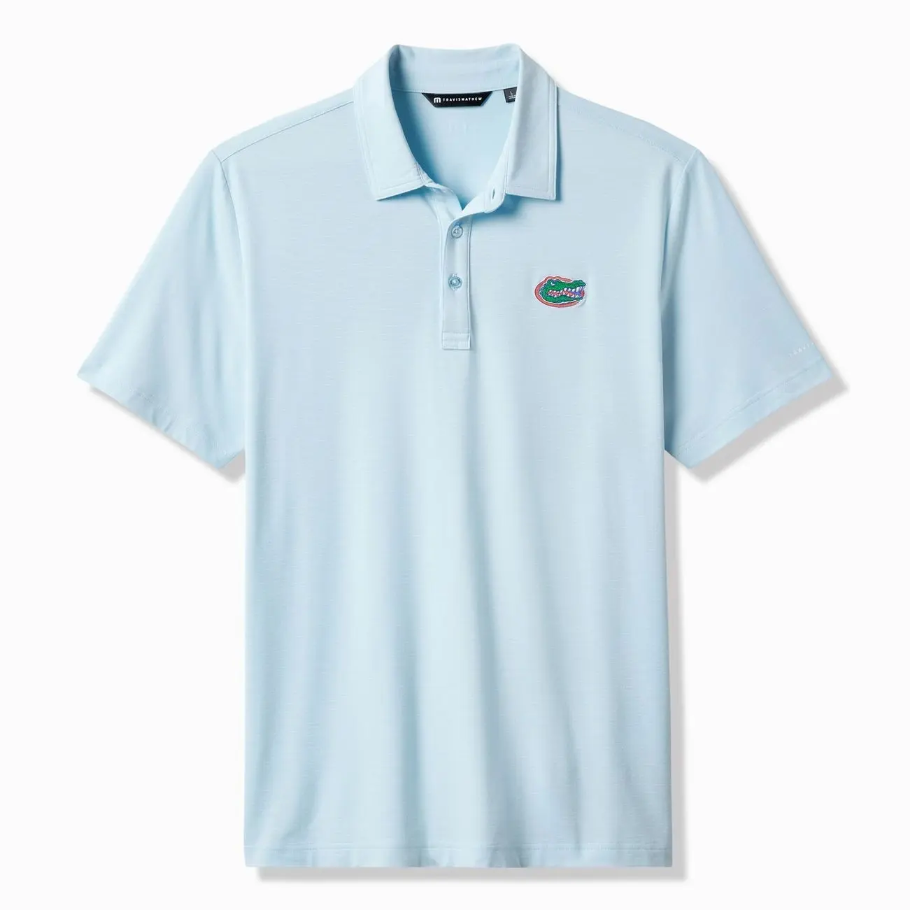 Florida Gators TravisMathew Halftime Show Heater Tri-Blend Polo - Light Blue