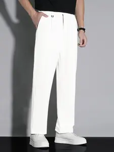 Men's Straight Leg Suit Pants with Pocket, Plain Lightweight Business Casual Design, Versatile for Multiple Occasions, Comfortable and Stylish