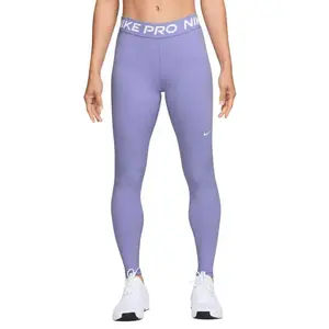 Nike Pro Mid-Rise Mesh-Paneled Leggings - Women's Tight Sports Yoga Wear