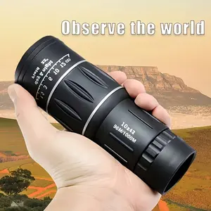 10x42 High Definition Monocular, 1 Count Portable Manual Focus Monocular, Outdoor Telescope for Camping, Hiking, Bird Watching, Travel Accessories