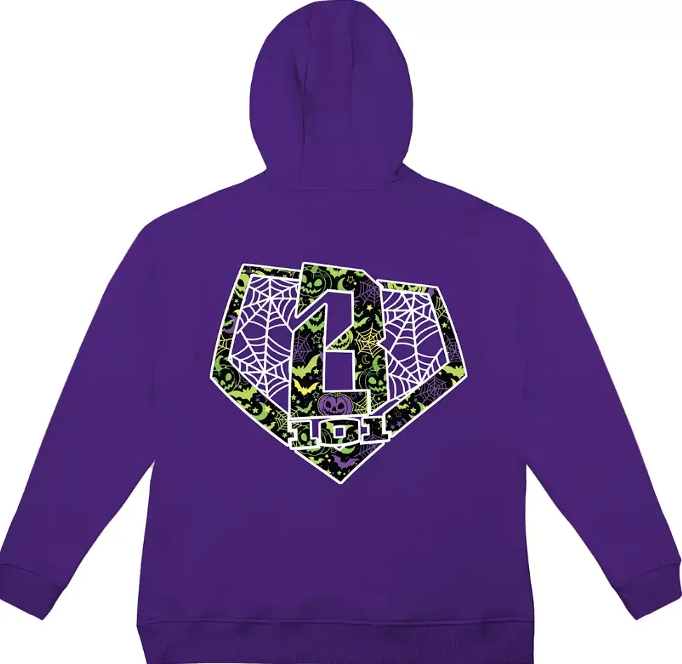 Baseball Lifestyle 101 Spooky SZN Hoodie, Halloween Baseball Graphic Pullover Hoodie for Youth & Adults, Cozy Fall Streetwear