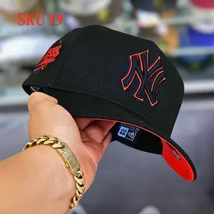 New Era New York Yankees LA 9FORTY Adjustable Cap – Black Red Hat, Curved Brim
