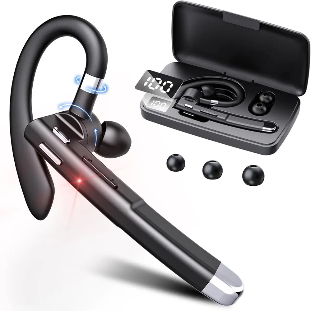 Wireless Headset 5.3 Headphone Stereo Hands-free Noise Reduction Wireless Business Headset, Wireless BT Headset, High-definition Microphone, Suitable for All Smartphones, Stereo Sound Headphone, Audio Headphones