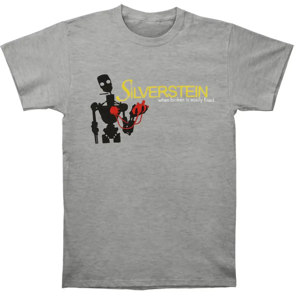 VTG Silverstein Band Album Sport Grey T-shirt, Unisex Cotton One Side T-Shirt Fabric Menswear