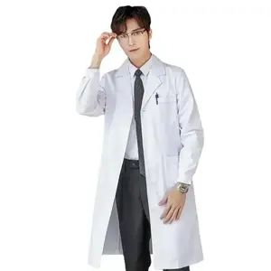 Nurse Overalls White Coat Female Long-sleeved Doctor's Uniform Male Short-sleeved Doctor Lab Coat Laboratory College Chemistry
