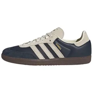 Adidas Originals SAMBA OG: Durable Low-Top Sneakers with Comfortable Thin Soles for Everyday Wear in Navy Blue, Unisex Style