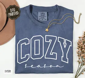 Cozy Season Comfort Colors Shirt, Trendy Women's Winter Tshirt